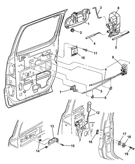 dodge dakota door lock diagram